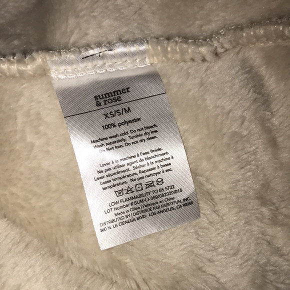 Summer & Rose Cream hooded robe XS/S/M π - Picture 6 of 6